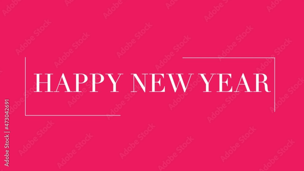 Happy New Year on pink fashion color, motion holidays and winter style background for New Year and Merry Christmas Happy New Year on pink fashion color, motion holidays and winter style background for New Year and Merry Christmas