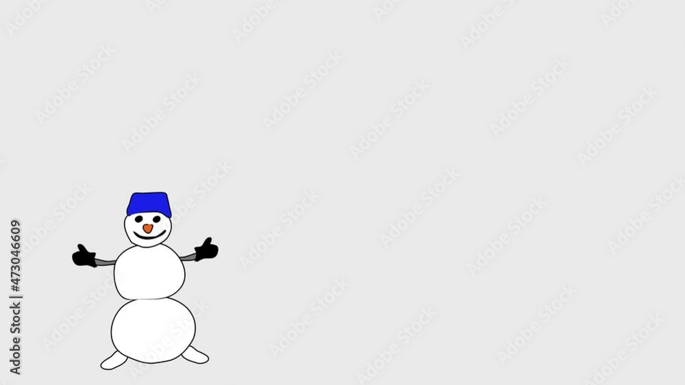Dancing snowman. New year holiday, good mood. Winter. Transparent background 4k looped, blank, alpha channel, template modern Dancing snowman. New year holiday, good mood. Winter. Transparent background 4k looped, blank, alpha channel, template modern