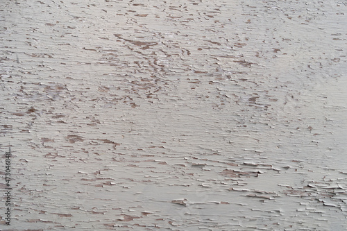 Konstfotografi Wood board with pealing white paint