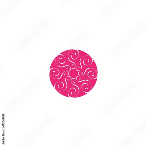 letter s logo vector template flower