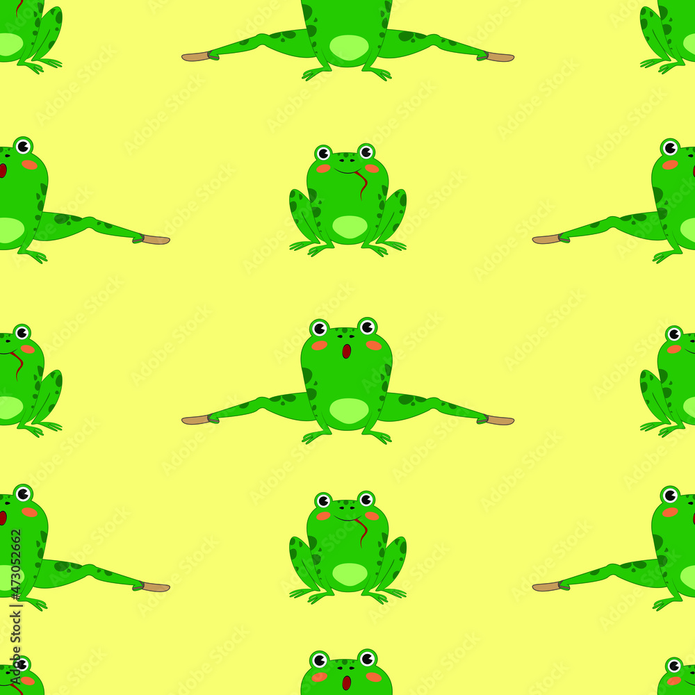 vector seamless frog pattern