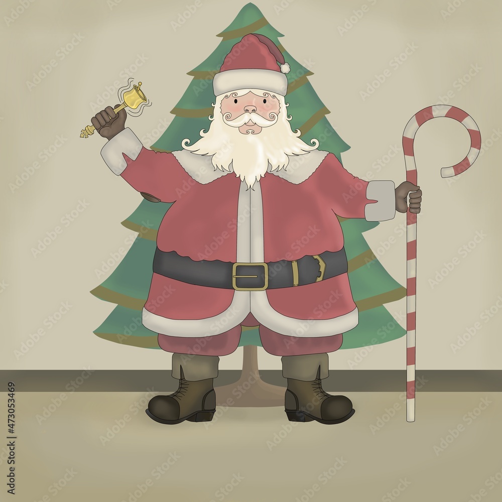 santa claus with christmas tree santa claus with christmas tree