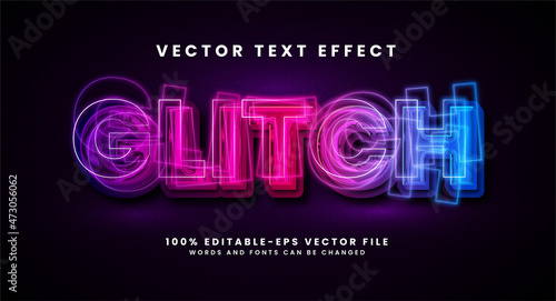 Canvas Glitch 3D text effect