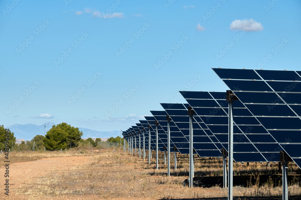 Solar power station in the field in Andalucia (Spain) Solar power station in the field in Andalucia (Spain)