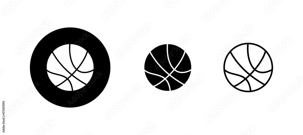 Basketball icons set. Basketball ball sign and symbol Basketball icons set. Basketball ball sign and symbol