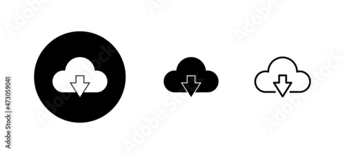 Cloud icons set. cloud sign and symbol