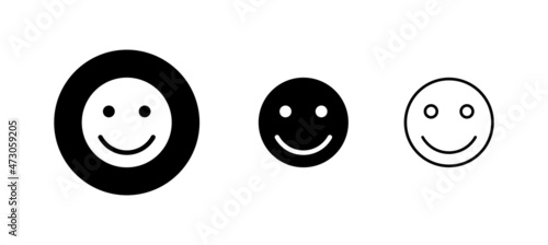 Smile icons set. smile emoticon icon. feedback sign and symbol