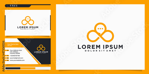Infinity talk discuss logo designs concept vector
