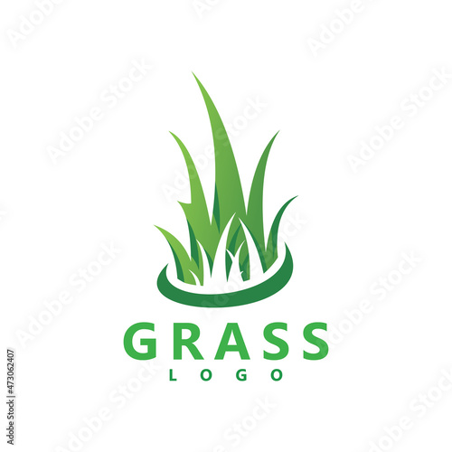 grass logo vector