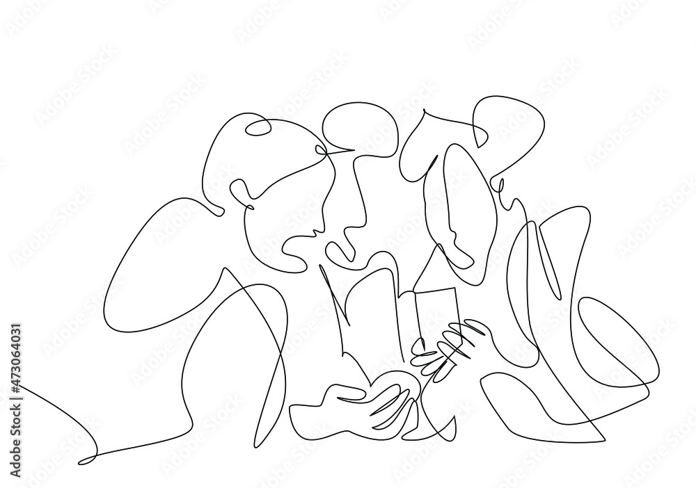 Obraz premium The women are looking at the phone screen and are very surprised. People who look at a new news and get shocked.