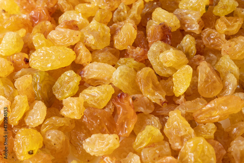 Texture with dried white raisins or sultanas