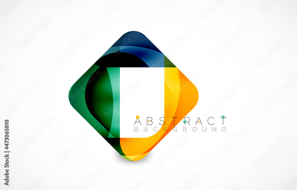 Minimal background. Abstract square shape with round corners created with wavy forms. Vector Illustration For Wallpaper, Banner, Background, Landing Page Minimal background. Abstract square shape with round corners created with wavy forms. Vector Illustration For Wallpaper, Banner, Background, Landing Page