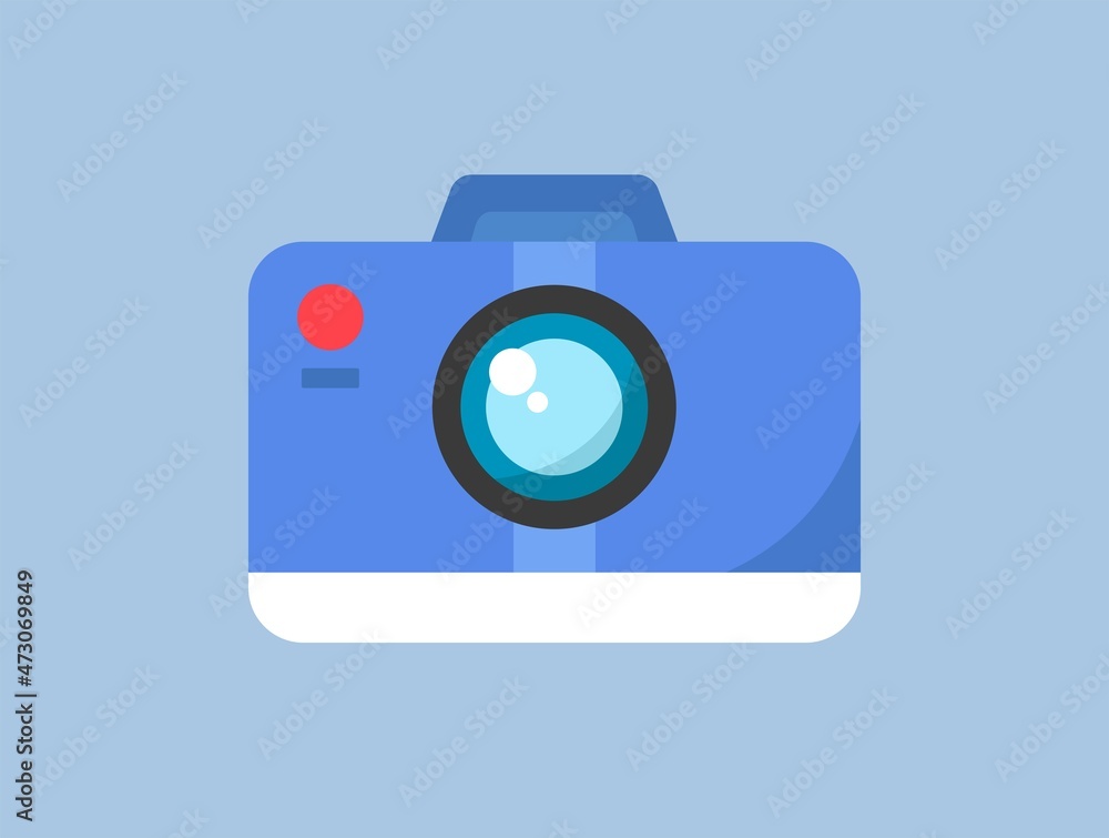Fototapeta premium Photo camera in flat style. Camera icon in trendy flat style.