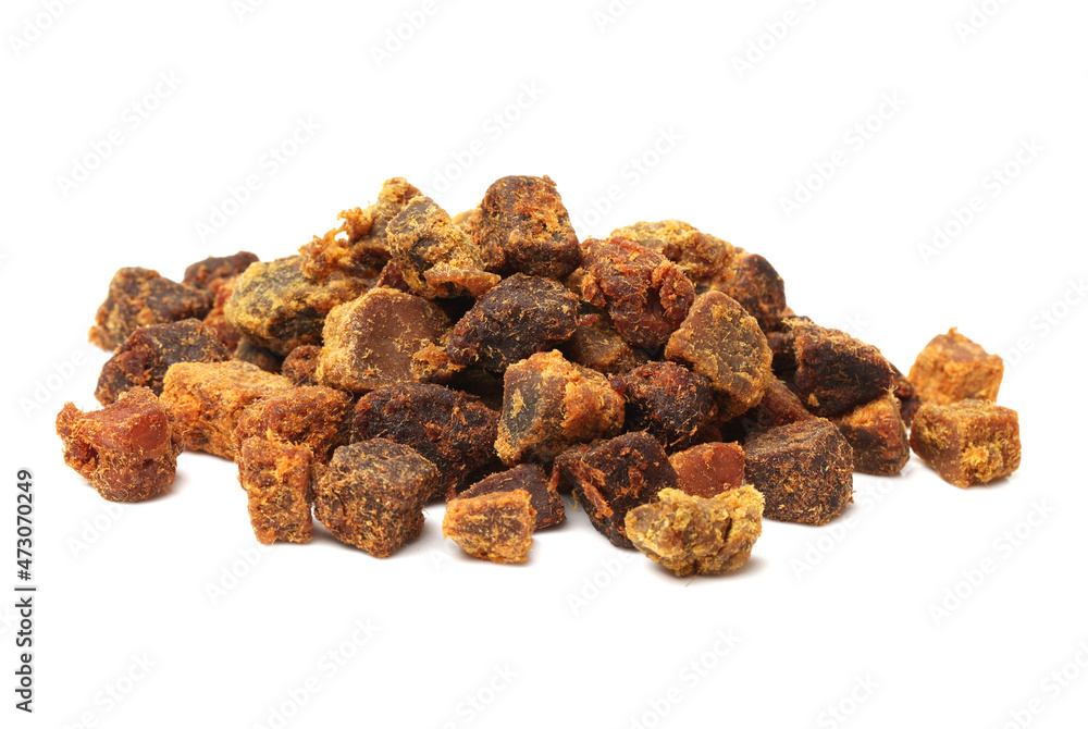 Obraz premium brown sugar on white background