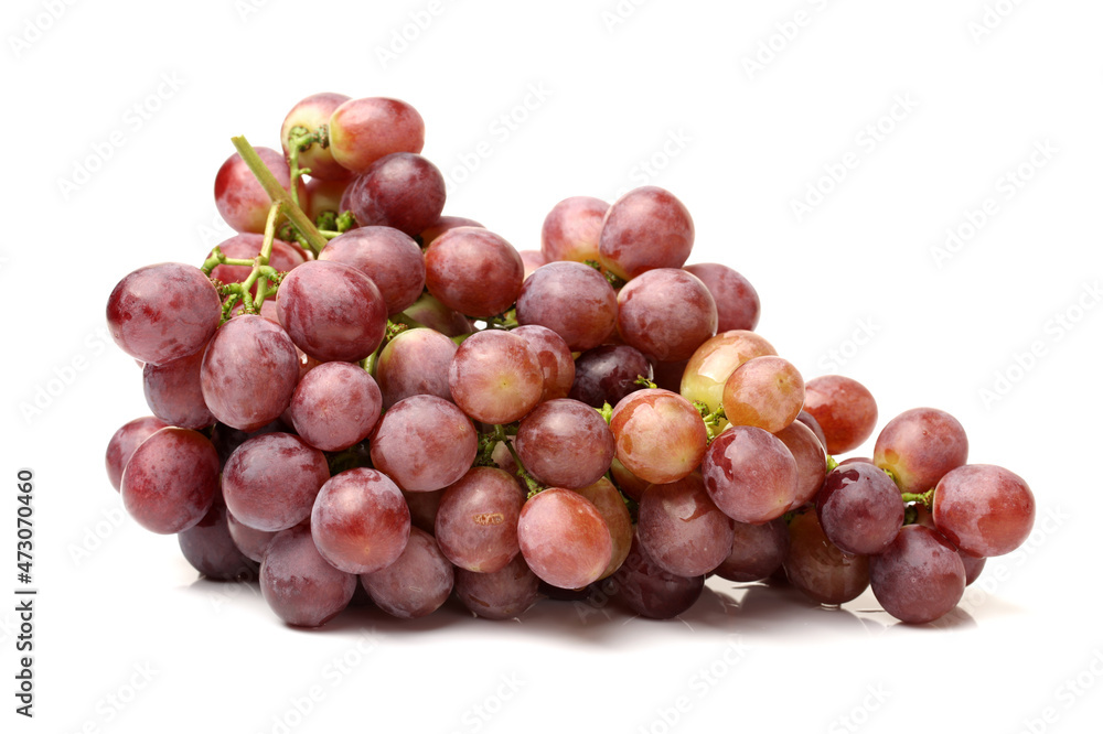 Grapes on white background 