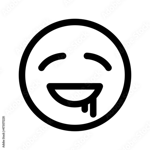 drooling emoji vector icon