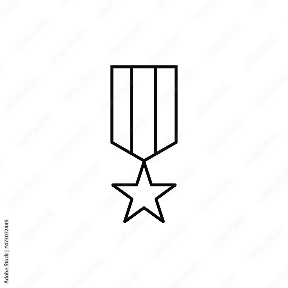 a medal. an icon related to victory, awarding, rating, etc. editable element for ui ux website or mobile application. 