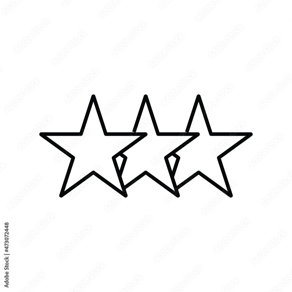 three stars. an icon related to victory, awarding, rating, etc. editable element for ui ux website or mobile application. three stars. an icon related to victory, awarding, rating, etc. editable element for ui ux website or mobile application.