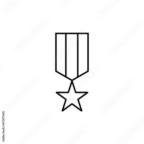 a medal. an icon related to victory  awarding  rating  etc. editable element for ui ux website or mobile application. 