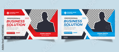 Editable youtube thumbnail design for any youtube videos customizable video thumbnail design video cover fully editable thumbnail template for social media concept. 