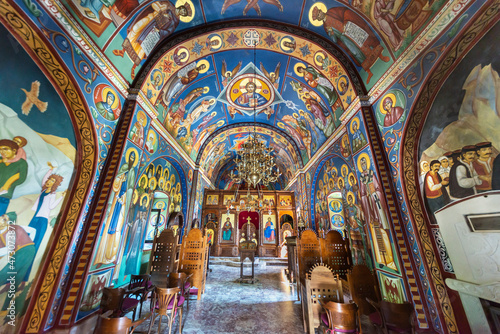 Interior of Montenegrin, Eastern Christian Orthodox church. © Neil