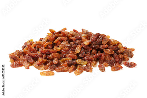 raisins on a white background 