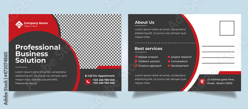 
Modern Clean Corporate Professional business postcard design template

