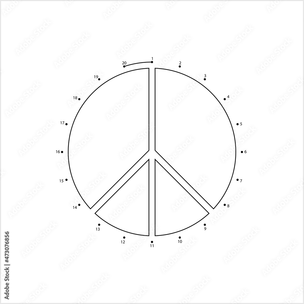Peace Icon Connect The Dots M_2112001 Peace Icon Connect The Dots M_2112001