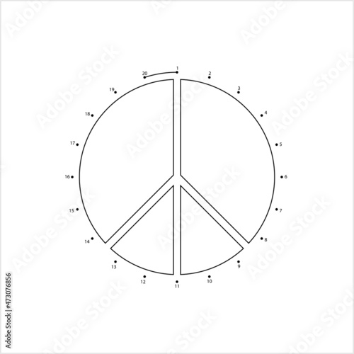 Peace Icon Connect The Dots M_2112001
