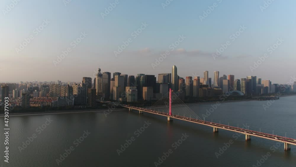 city skyline in hangzhou china city skyline in hangzhou china