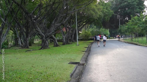 Wallpaper Mural People walking in the park Torontodigital.ca