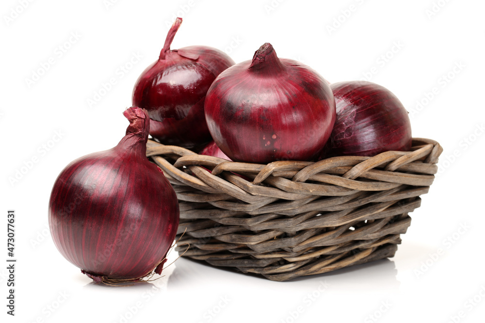 Red onion isolated on white background Red onion isolated on white background