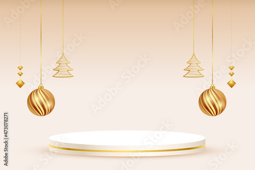 podium display for merry christmas event