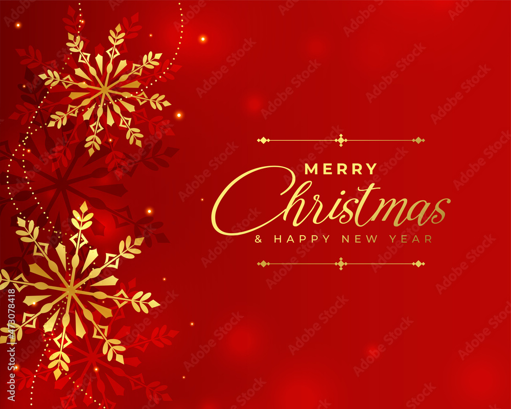 merry christmas golden snowflakes festival greeting design merry christmas golden snowflakes festival greeting design