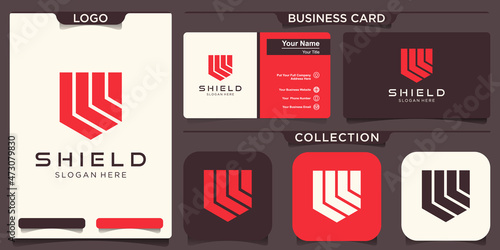 Shield logo Icon Vector, Sign and Symbol for Design.