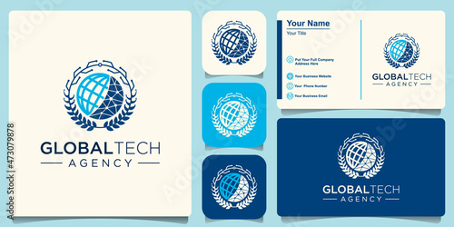 global tech Logo designs Template.