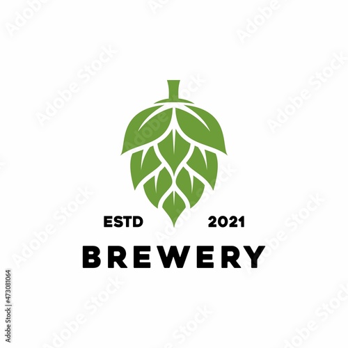 Hops flower for Beer Brewing Brewery logo design