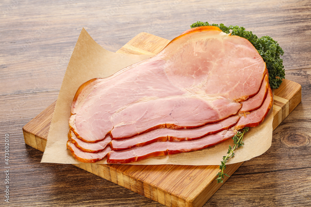 Tasty pork ham snack appetizer Tasty pork ham snack appetizer