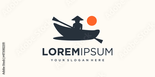 Boatman Logo-The Boatman logo design illustration