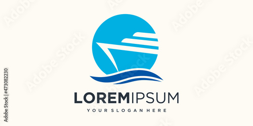 creative ship logo design creative idea