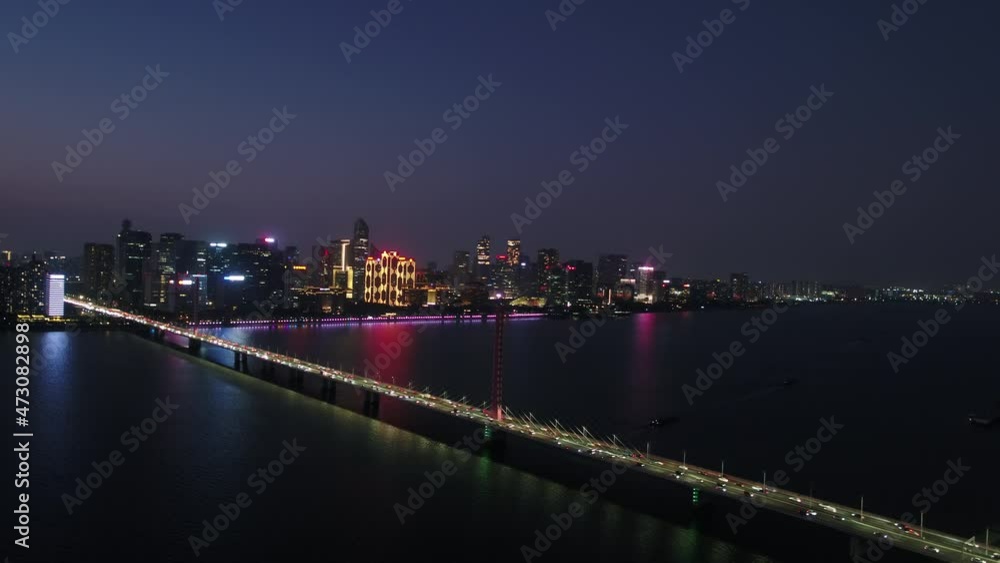 city skyline in hangzhou china city skyline in hangzhou china