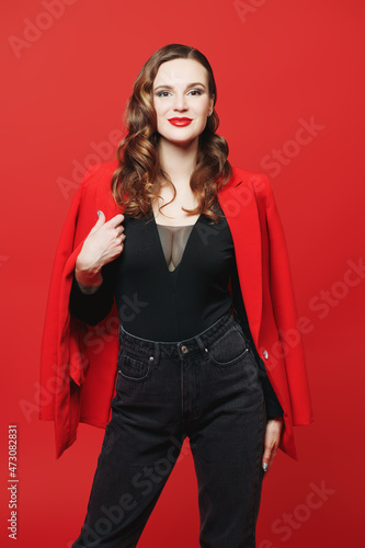 joyful stylish girl