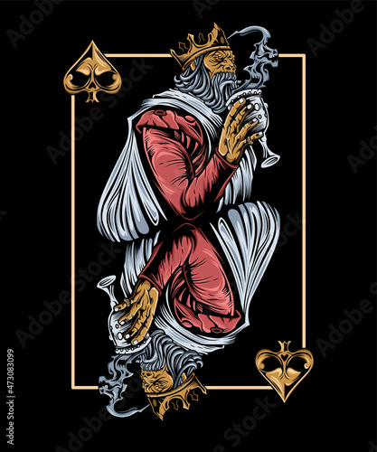 retro playing card illustration