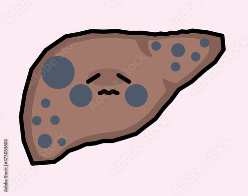 肝臓　キャラクター　肝臓がん