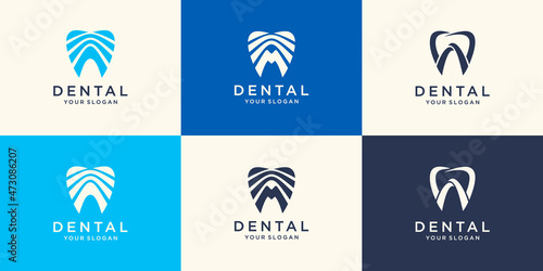 Awesome Dental Clinic Logo Template. Concept of the Dentist Logo
