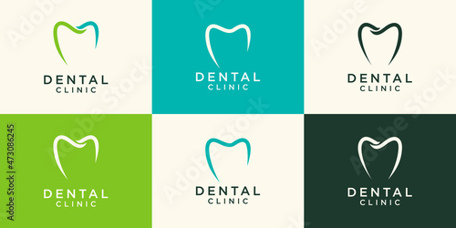 Simple Dental logo design template vector illustration