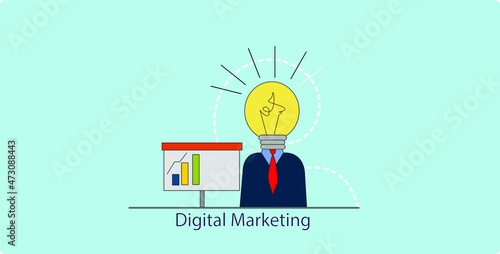 2d illustration business idea concept
