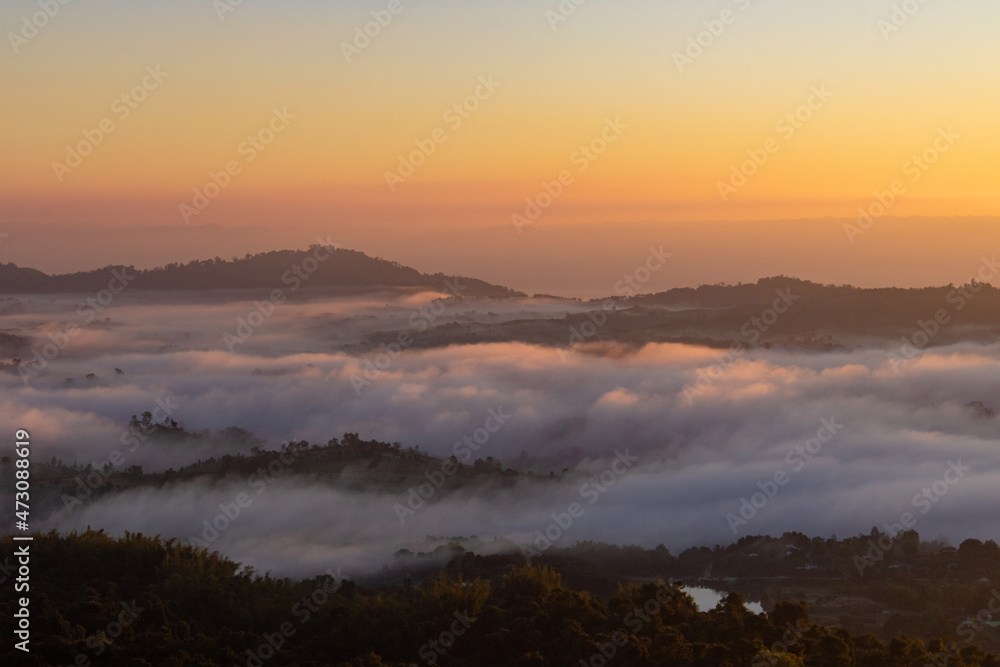 sunrise over the mountains