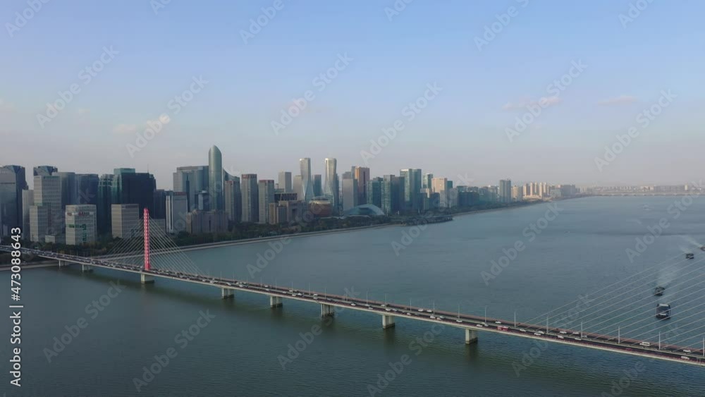 city skyline in hangzhou china city skyline in hangzhou china