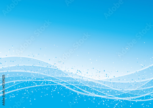 うねる波と水しぶきのイメージ　背景